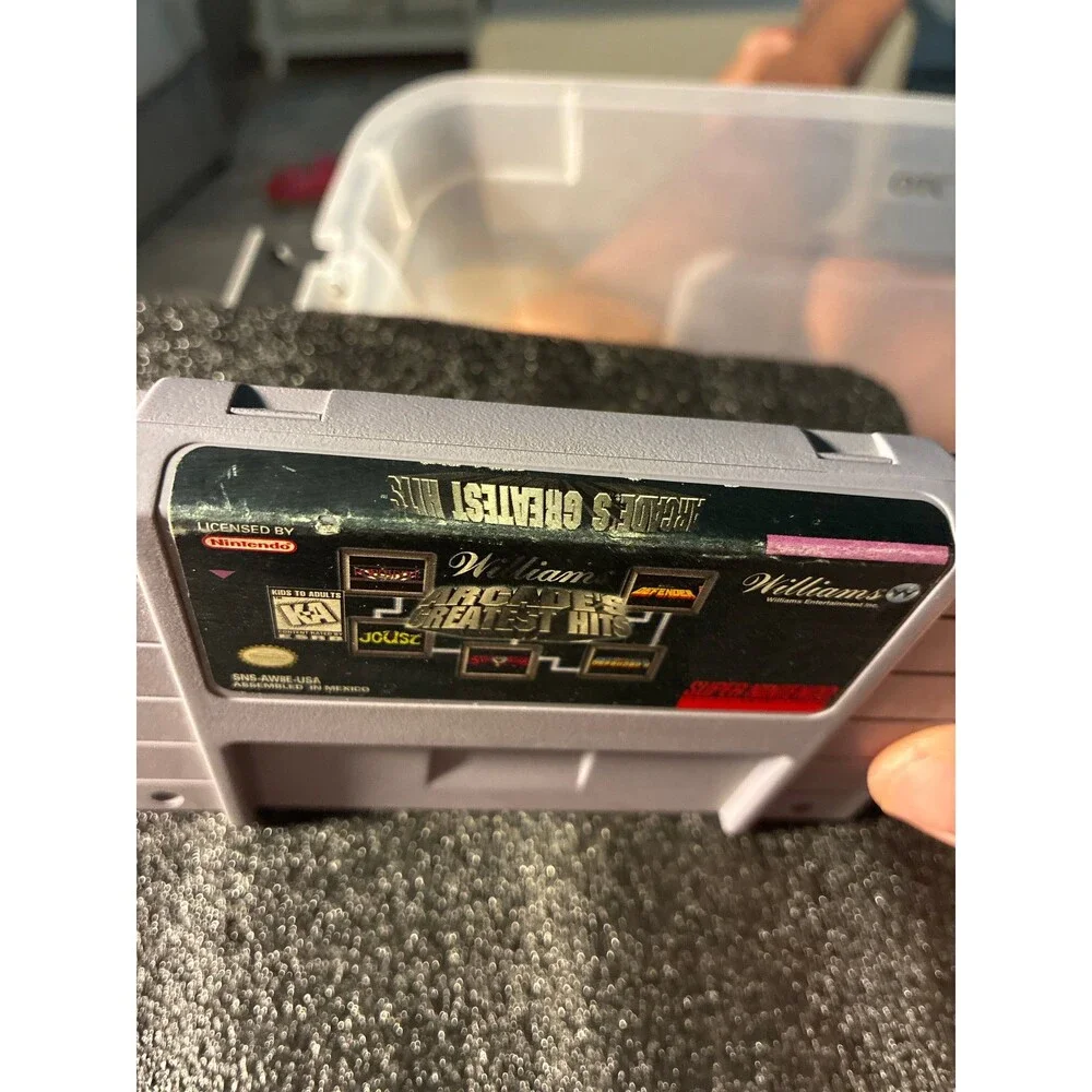 Williams Arcade's Greatest Hits SNES Game Cartridge